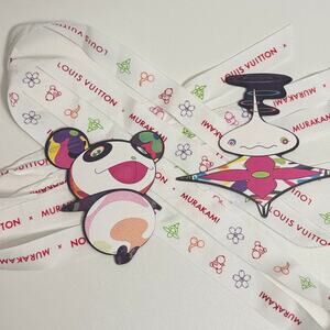 Louis Vuitton x Takashi Murakami Superflat Panda Hang Tag Gift Ribbon Multicolor